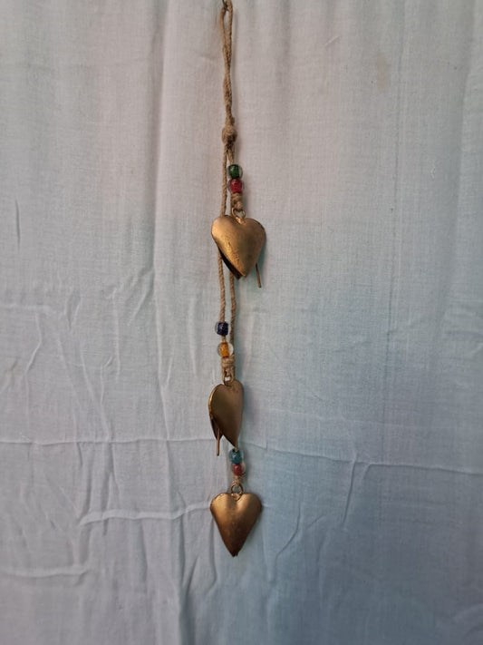 LIFE631 Triple Heart Bells Hanging