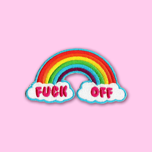 FUCK OFF RAINBOW PATCH - PACK OF 6