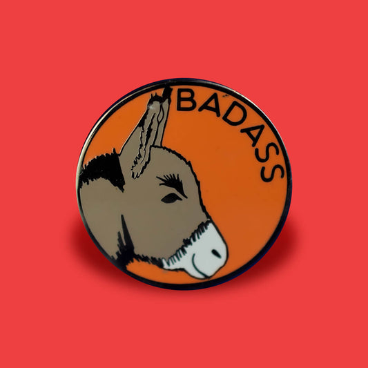 BAD ASS ENAMEL PIN - PACK OF 5 - Extreme Largeness Wholesale
