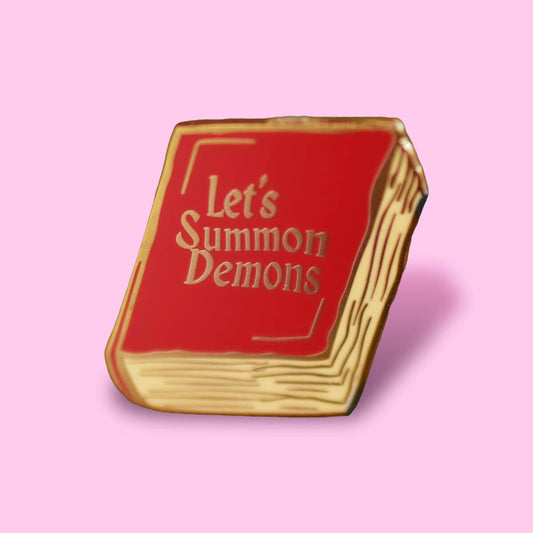LET'S SUMMON DEMONS ENAMEL PIN - PACK OF 5 - Extreme Largeness Wholesale