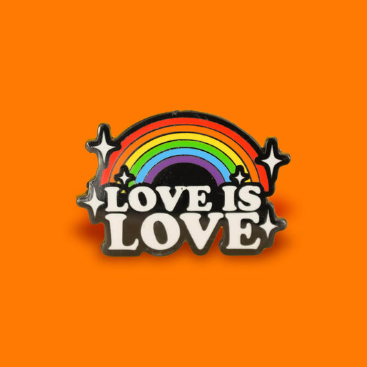 LOVE IS LOVE ENAMEL PIN - PACK OF 5 - Extreme Largeness Wholesale