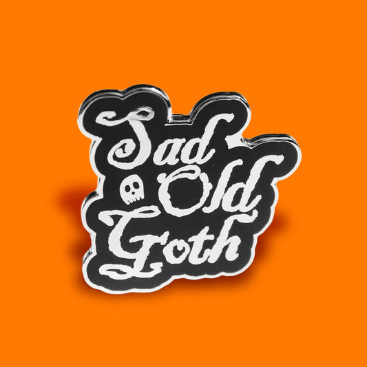 Sad Old Goth Enamel Pin | Extreme Largeness Wholesale