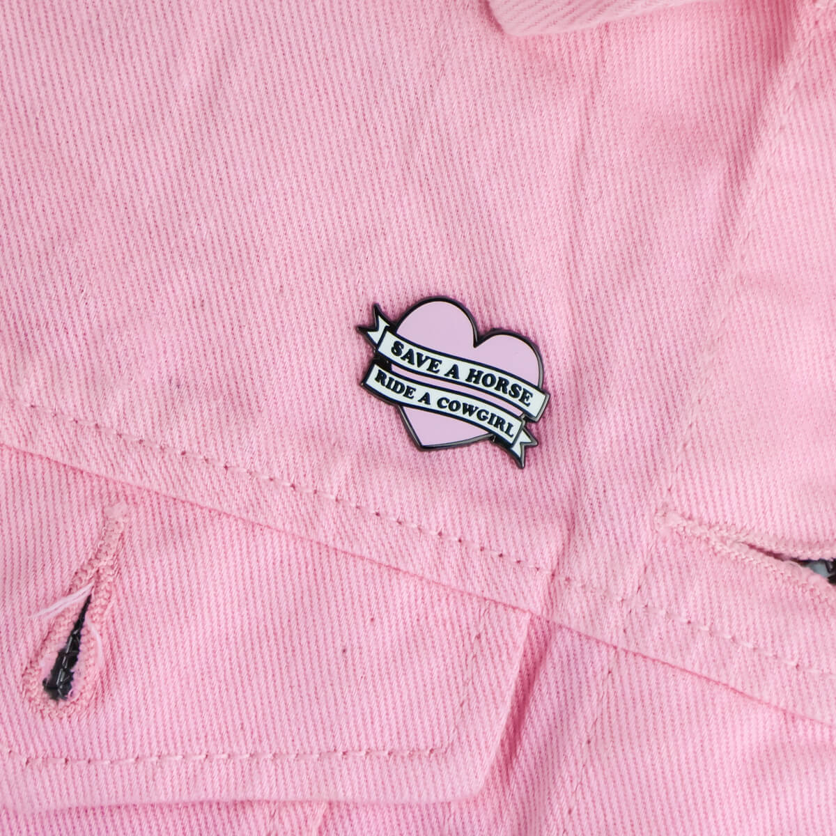 Save a Horse Ride a Cowgirl Enamel Pin • Extreme Largeness Wholesale
