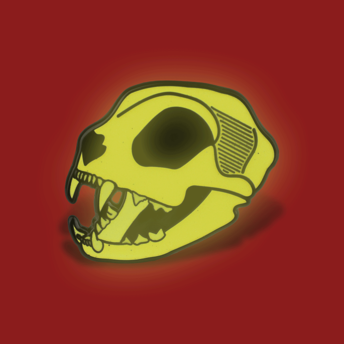 Cat Skull Enamel Pin • Extreme Largeness Wholesale