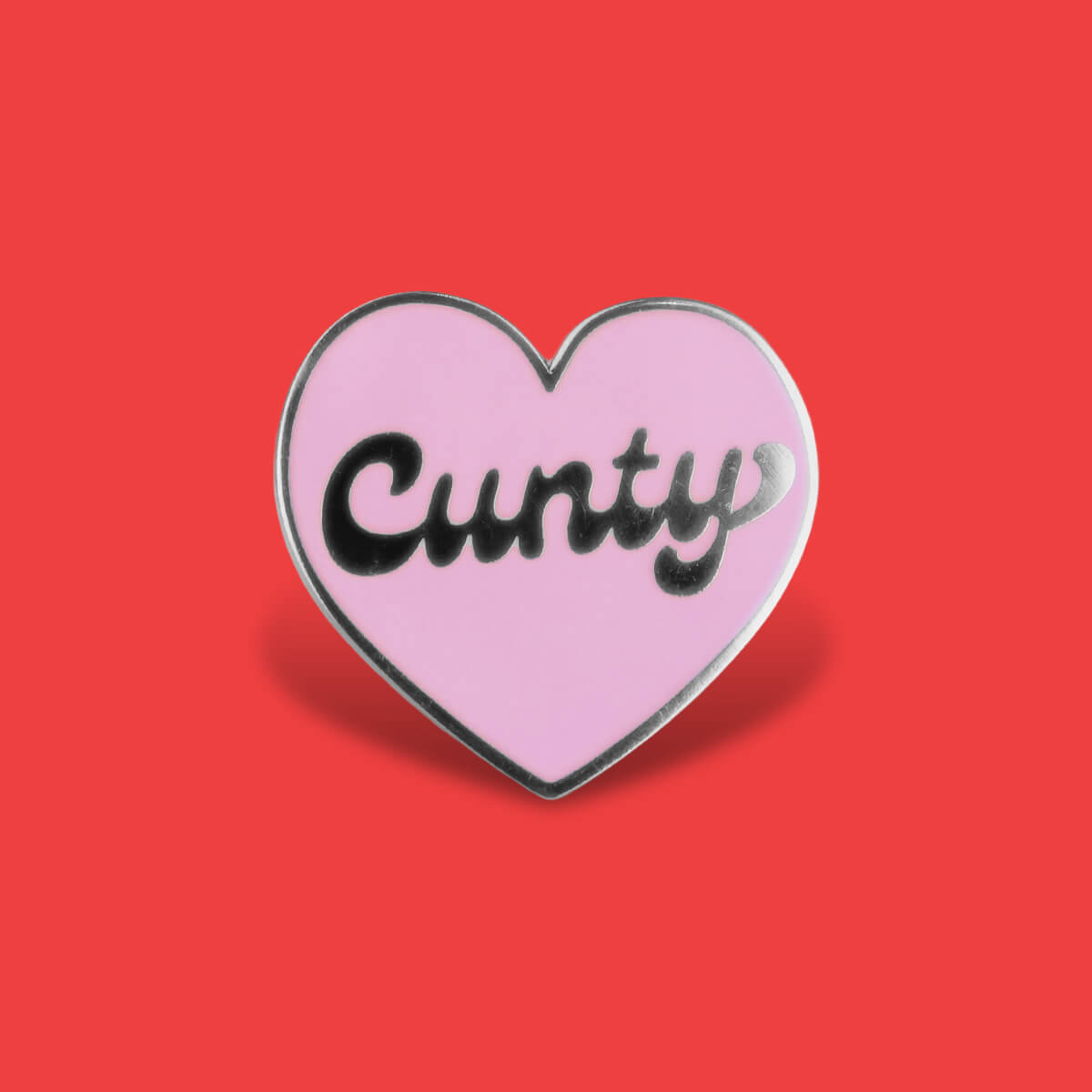 Cunty Heart Enamel Pin • Extreme Largeness Wholesale