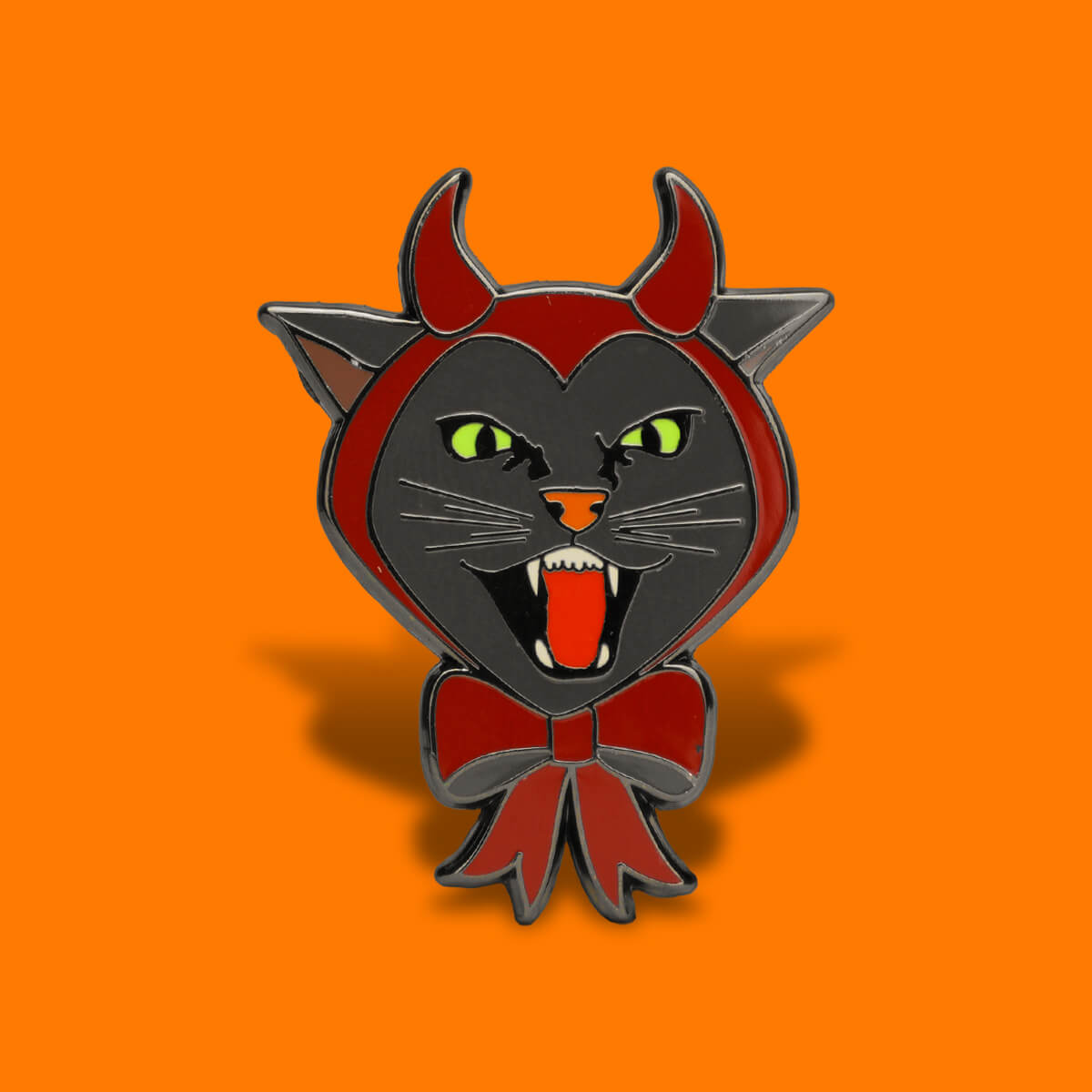 Devil Cat Enamel Pin • Extreme Largeness Wholesale