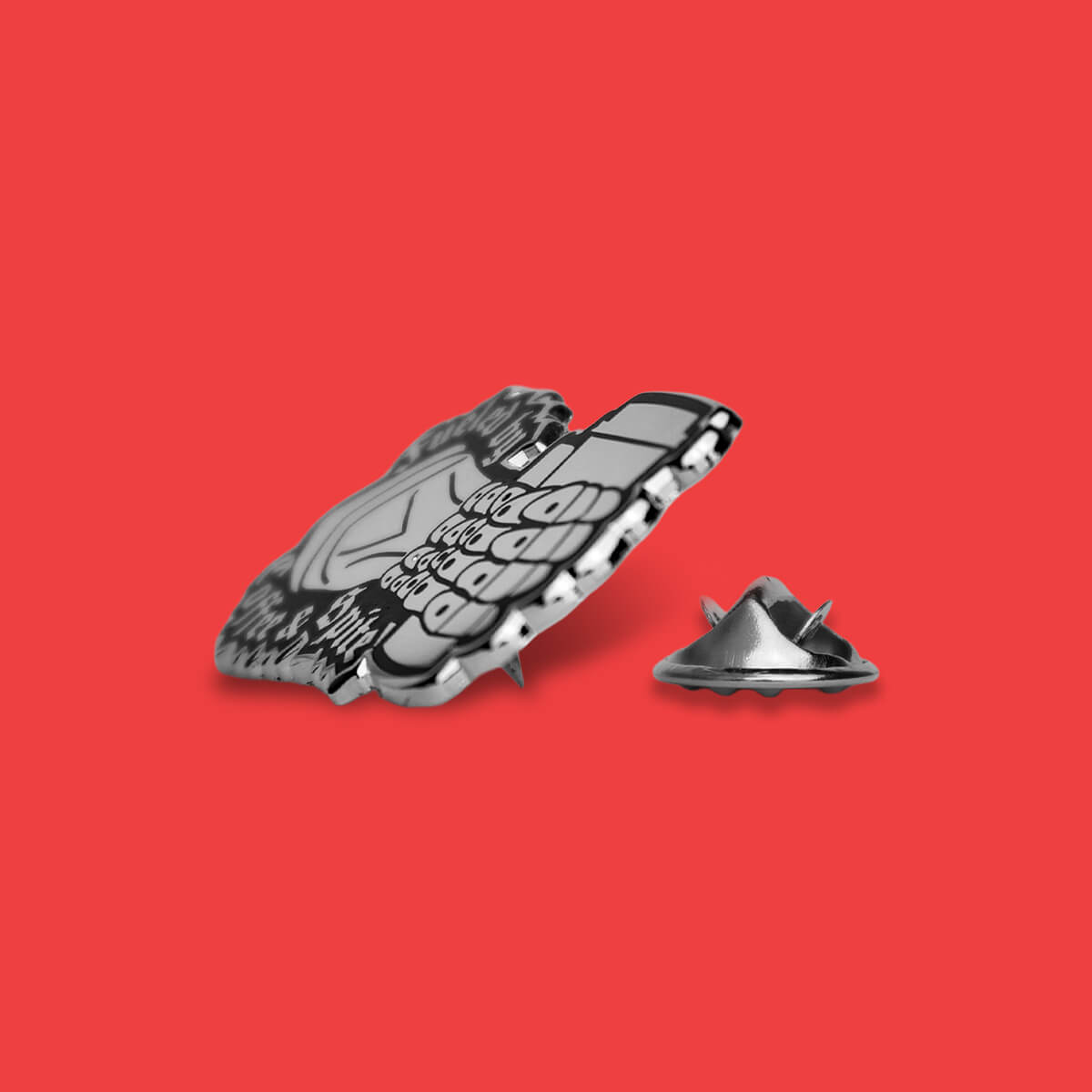 Fueled By Coffee & Spite Enamel Pin • Extreme Largeness Wholesale