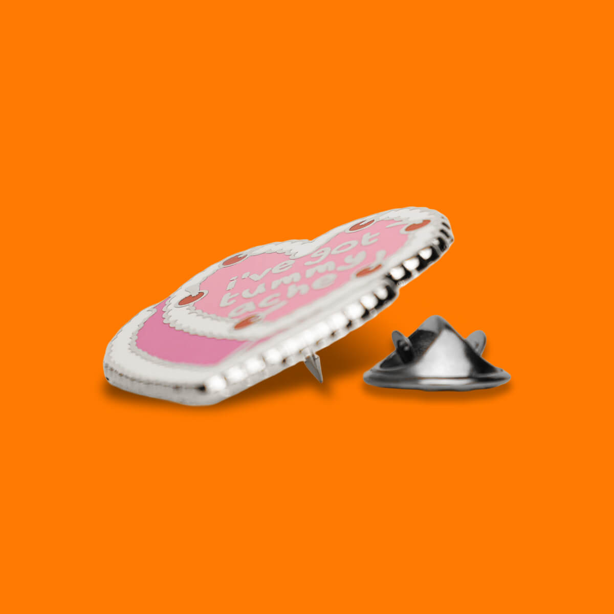 Tummy Ache Cake Enamel Pin • Extreme Largeness Wholesale