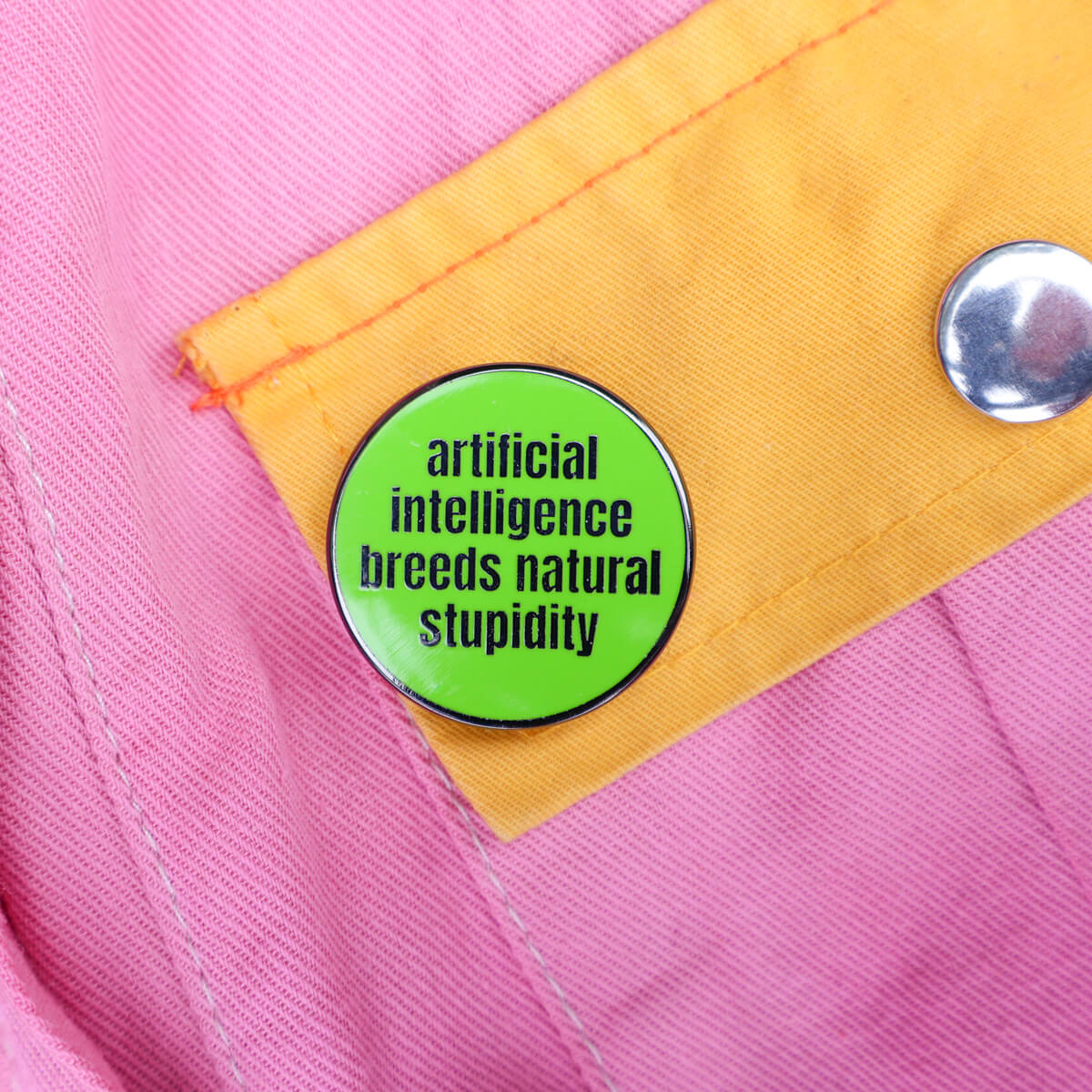 ARTIFICIAL INTELLIGENCE BREEDS NATURAL STUPIDITY ENAMEL PIN - PACK OF 5