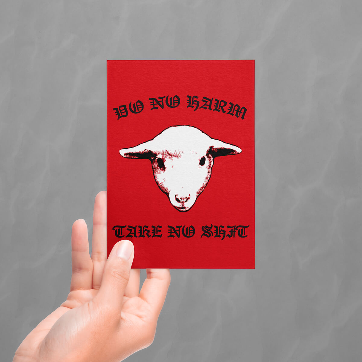 Do No Harm Postcard • Extreme Largeness Wholesale