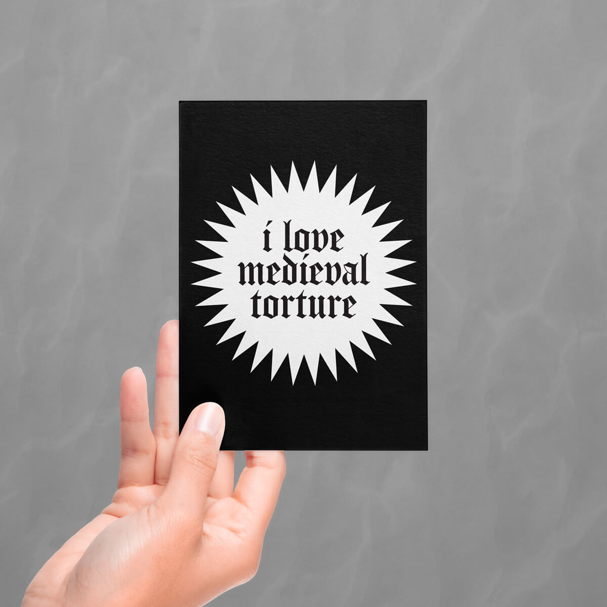 I Love Medieval Torture Postcard • Extreme Largeness Wholesale