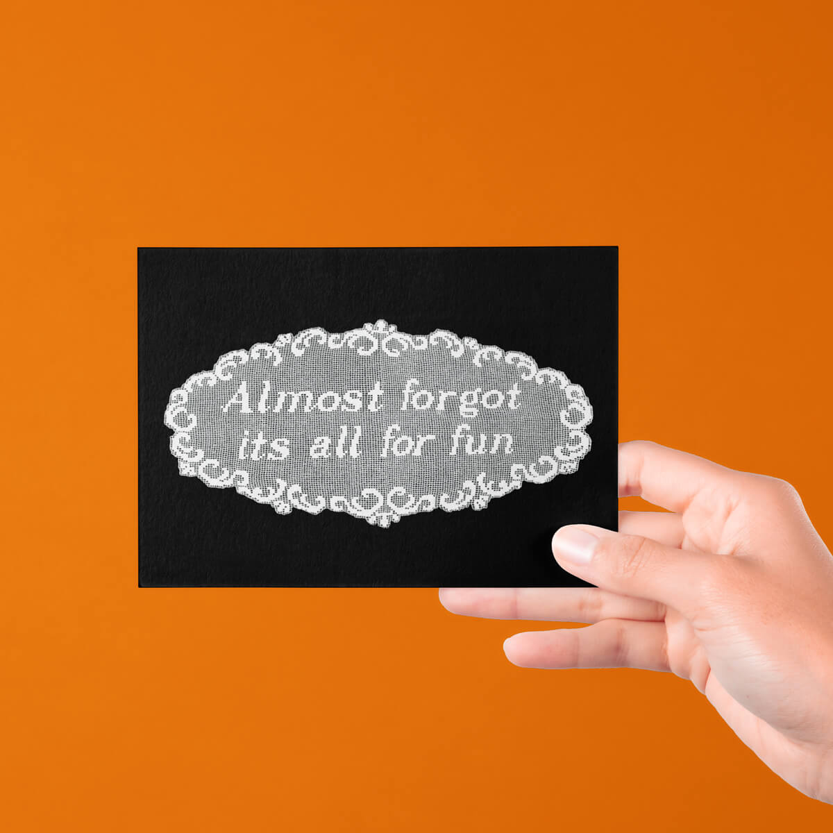 ALMOST FORGOT IT'S ALL FOR FUN POSTCARD