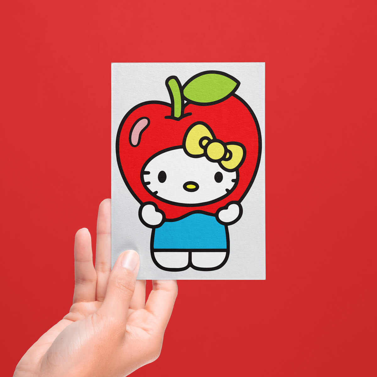APPLE KITTY POSTCARD