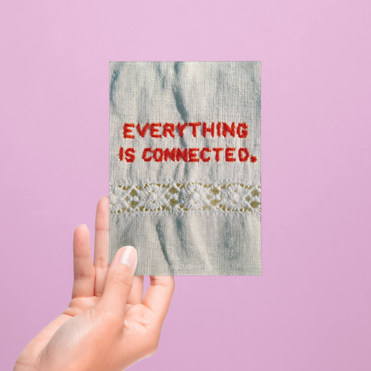 EVERYTHING IS CONNECTED POSTCARD