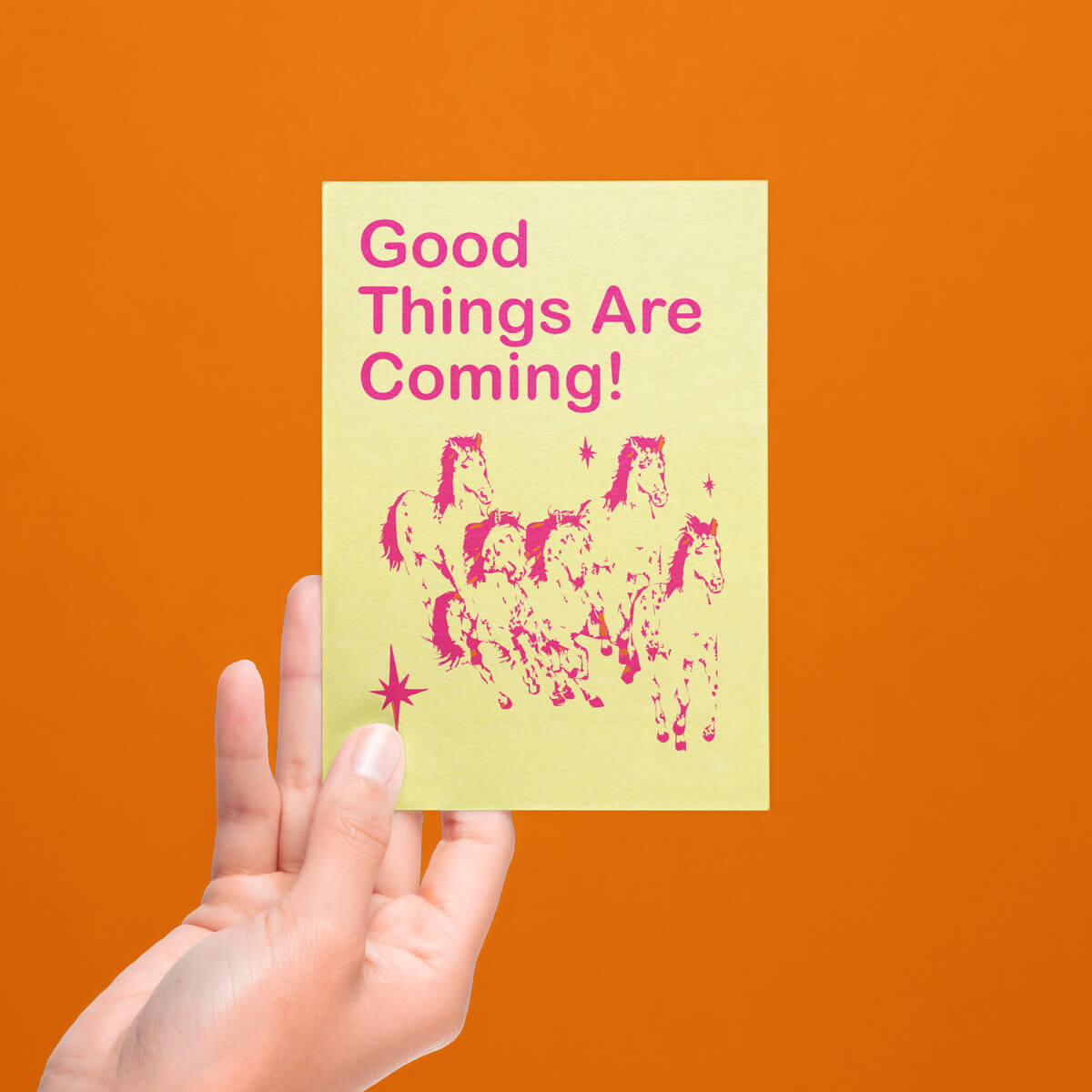 GOOD THINGS ARE COMING POSTCARD