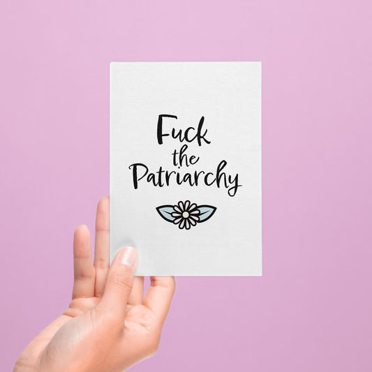 FUCK THE PATRIARCHY POSTCARD - PACK OF 5 - Extreme Largeness Wholesale