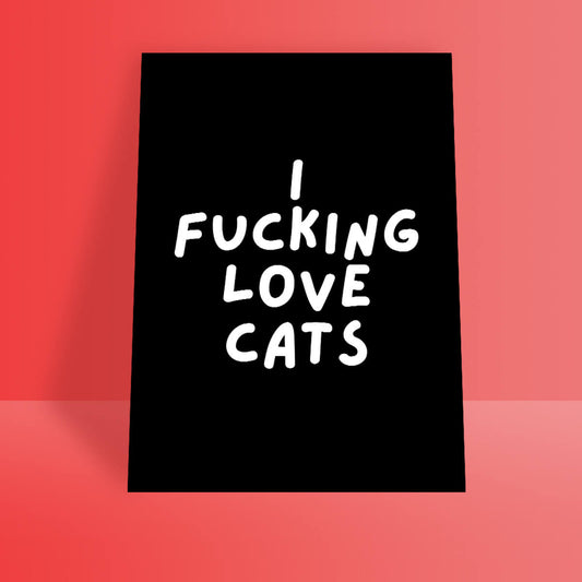 I FUCKING LOVE CATS A4 PRINT - PACK OF 3 - Extreme Largeness Wholesale