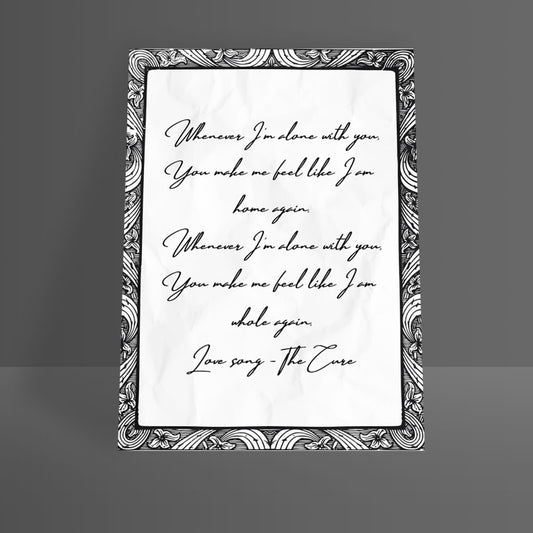 LOVESONG A4 PRINT - PACK OF 3 - Extreme Largeness Wholesale