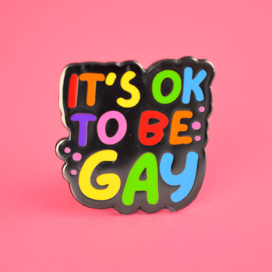 IT'S OK TO BE GAY ENAMEL PIN - PACK OF 5