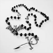 BAT & ANKH ROSARY NECKLACE - PACK OF 5