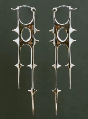 ER1157 Spike Hoop Earrings - Extreme Largeness Wholesale