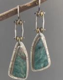 ER1177 Teal Triangle Earrings - Extreme Largeness Wholesale