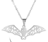 LNK663 Filigree Bat Necklace - Extreme Largeness Wholesale
