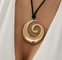LNK681 Spiral Cord Necklace Chunky - Extreme Largeness Wholesale