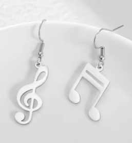 ER1284 Music Note & Treble Clef Earrings - Extreme Largeness Wholesale