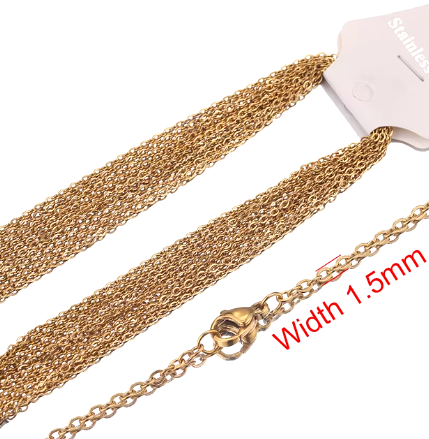 Gold Chain 1.5mm 20in (50 cm)