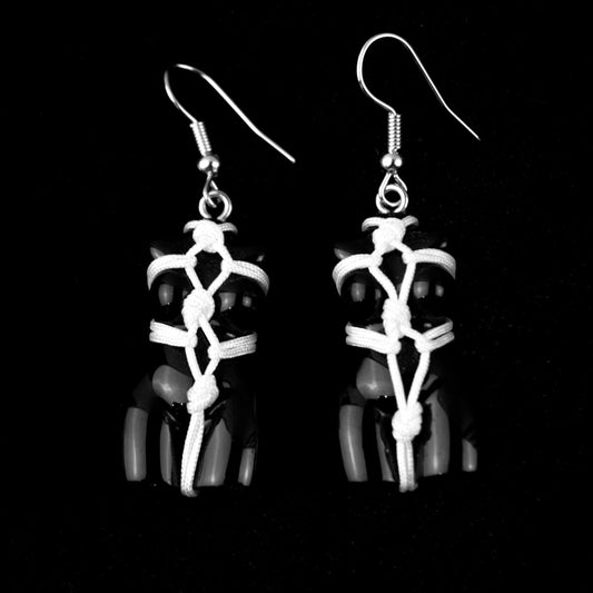 Shibari Earrings White | Extreme Largeness Wholesale