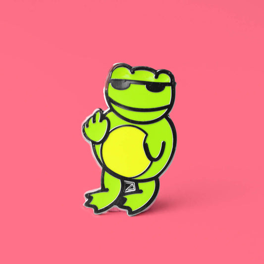 Sweary Frog Enamel Pin | Extreme Largeness Wholesale