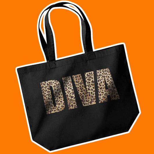 Diva X-Large Black Tote Bag • Extreme Largeness Wholesale