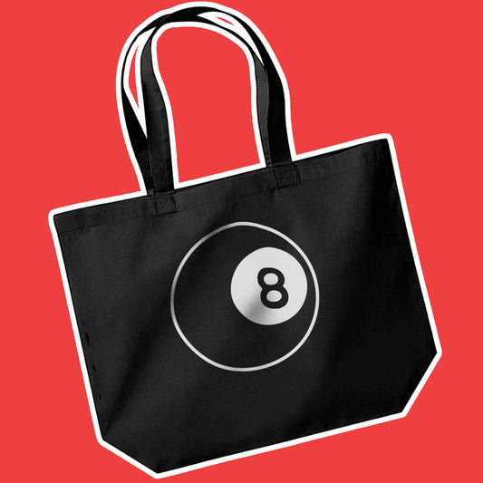 Eight Ball X-Large Black Tote Bag • Extreme Largeness Wholesale