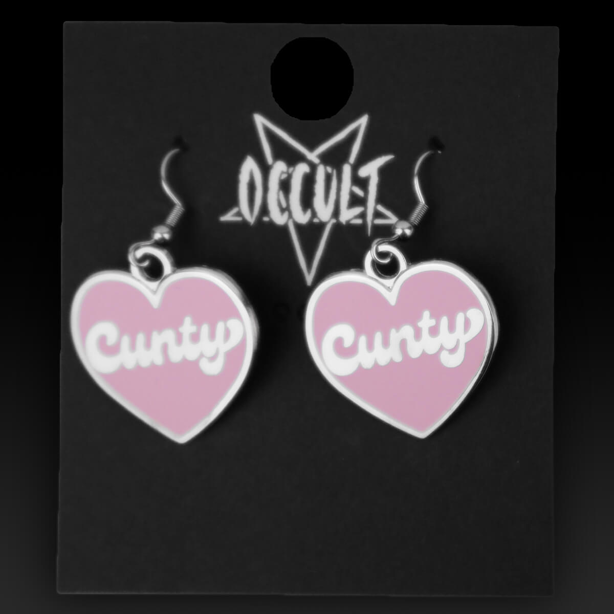 Cunty Pink Heart Earrings • Extreme Largeness Wholesale