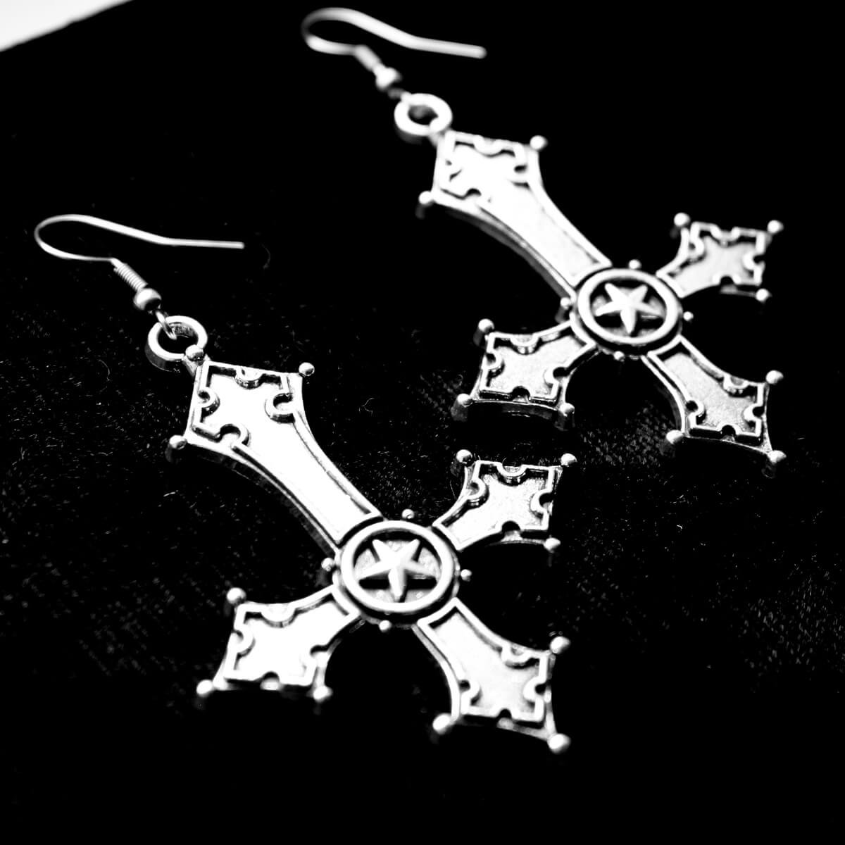 Inverted Cross Earrings | Extreme Largeness Wholesale