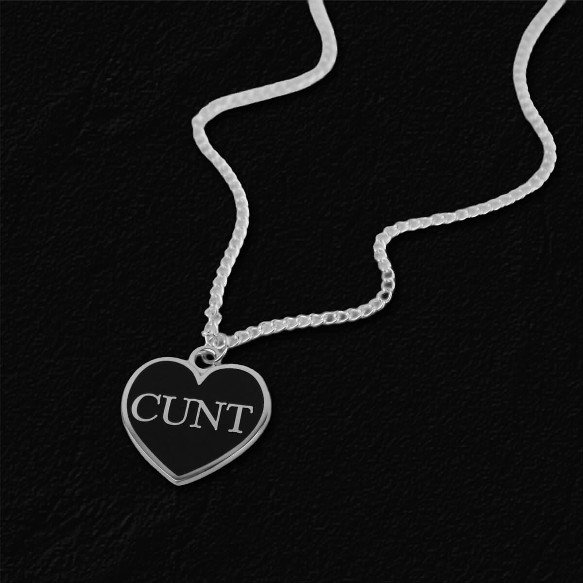 Cunt Black Heart Necklace • Extreme Largeness Wholesale