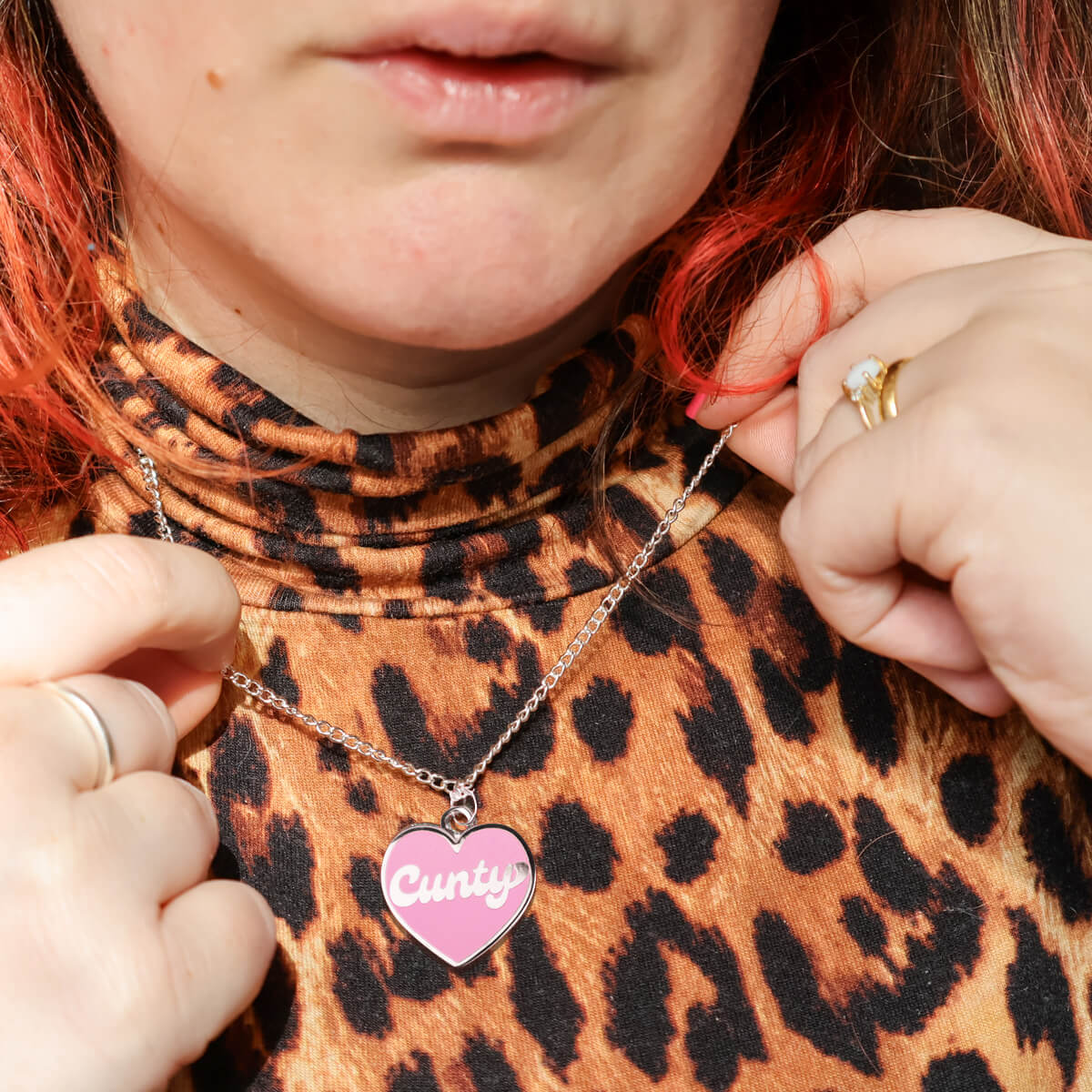 Cunty Pink Heart Necklace • Extreme Largeness Wholesale