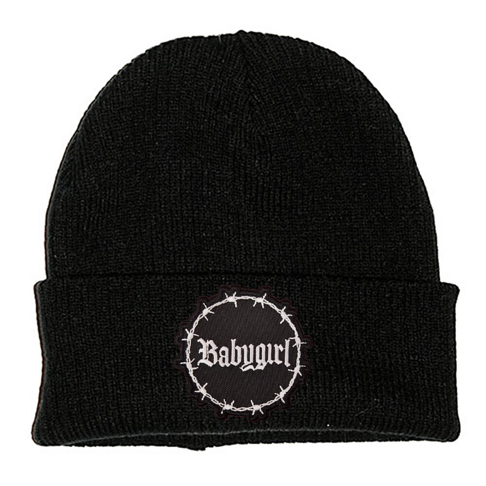 BABYGIRL PATCH BLACK BEANIE - PACK OF 3