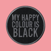 MY HAPPY COLOUR IS BLACK PATCH - PACK OF 6 - Extreme Largeness Wholesale