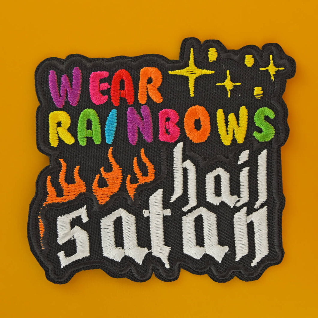 Wear Rainbows Hail Satan Patch | Extreme Largeness Wholesale